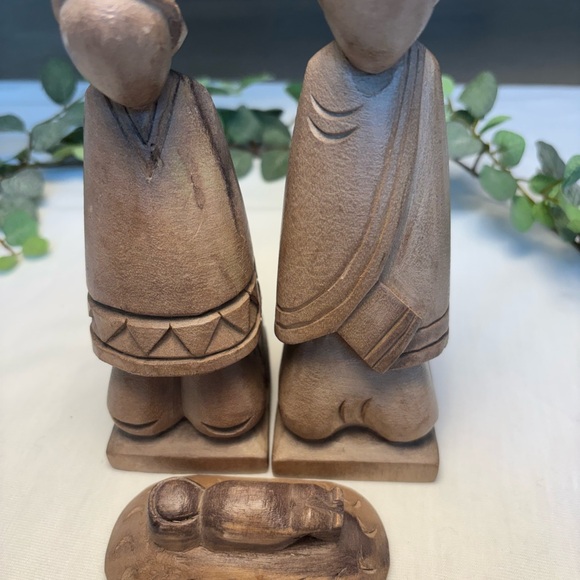 Handcrafted Wooden Nativity Figurines - Picture 2 of 8